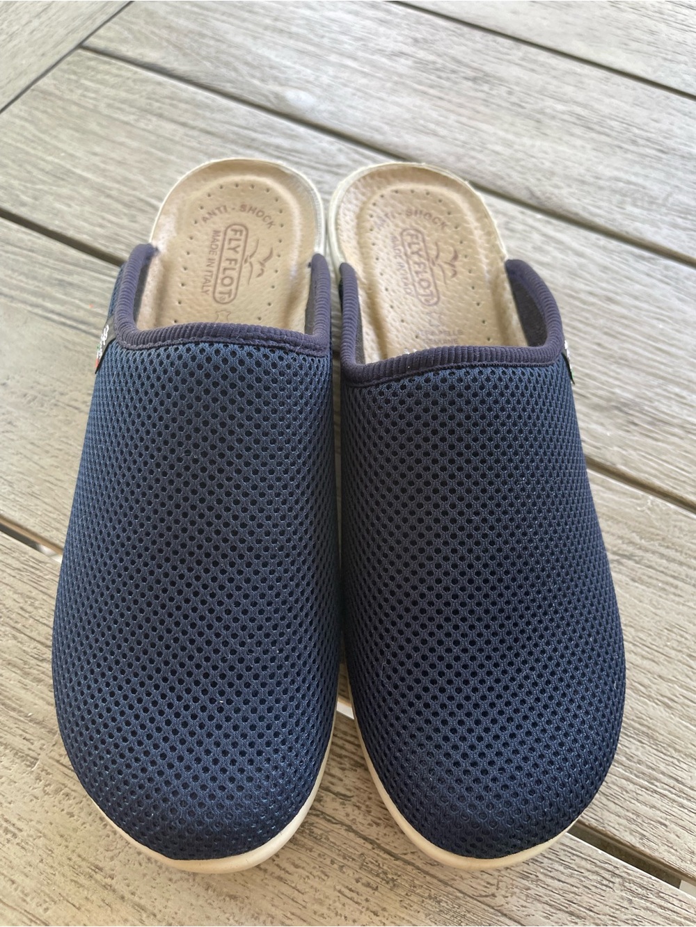 Fly Flot Blue Slip-On Mesh Mule Clog Women’s Size 9.5